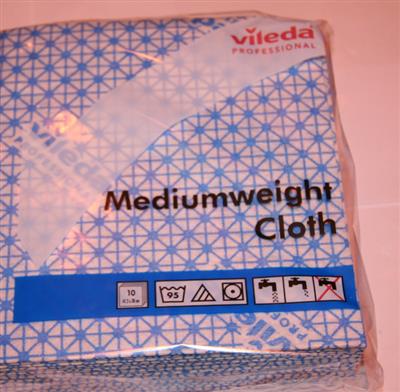 VILEDA MEDIUM WEIGHT CLOTHS BLUE (10'S)