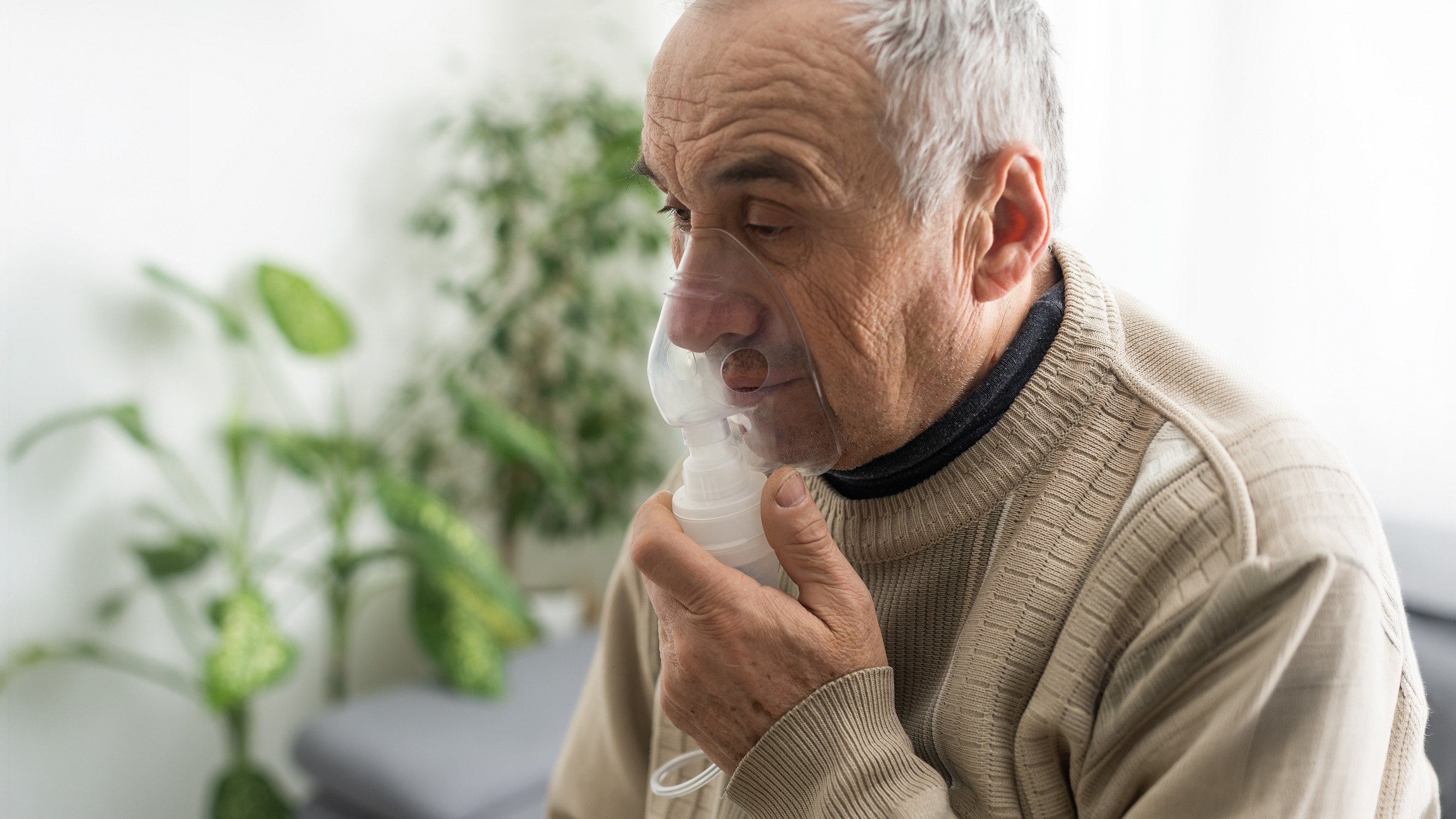 Man Using Nebuliser