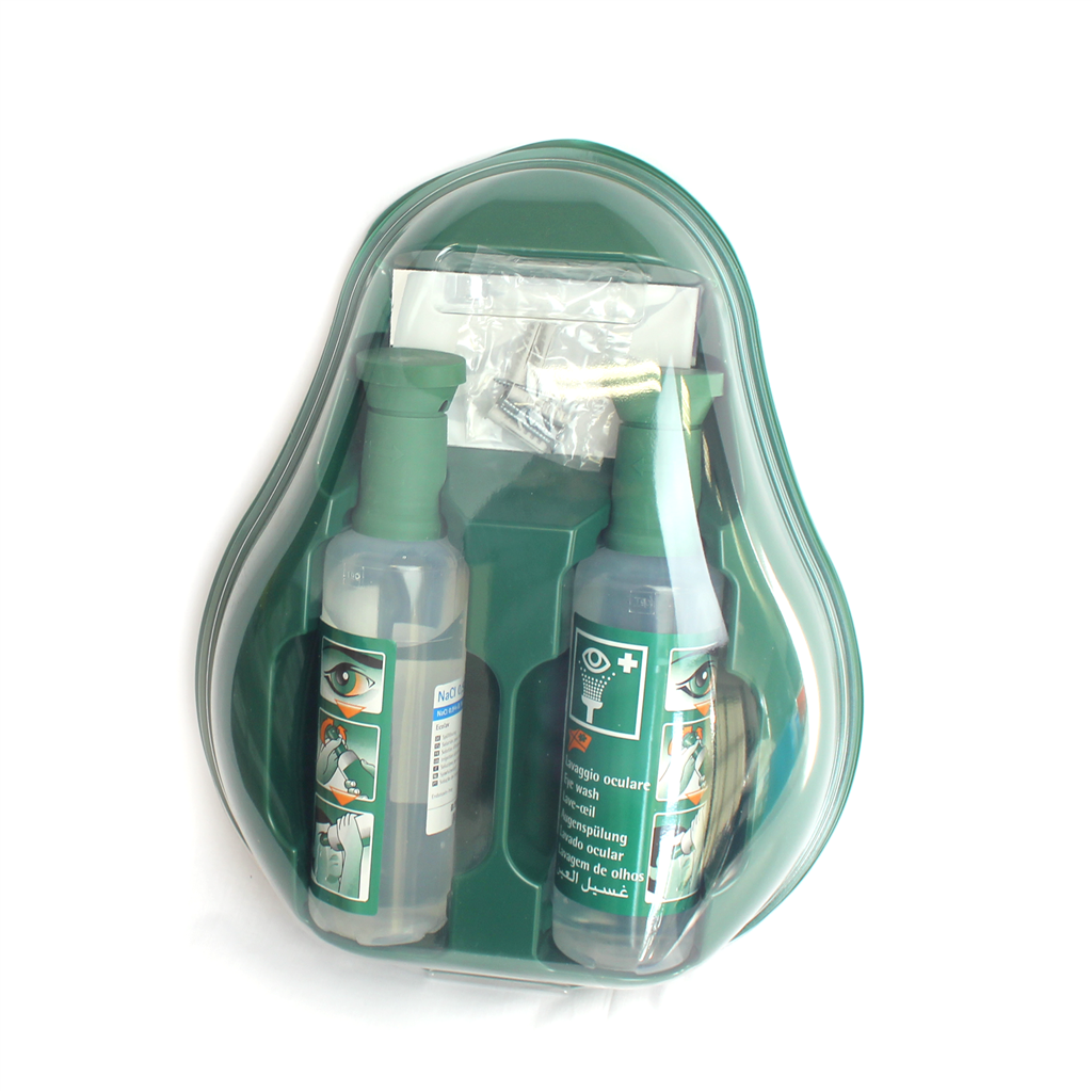 EMERGENCY EYE WASH STATION WITH MIRROR & 2X500ML EYE WASH