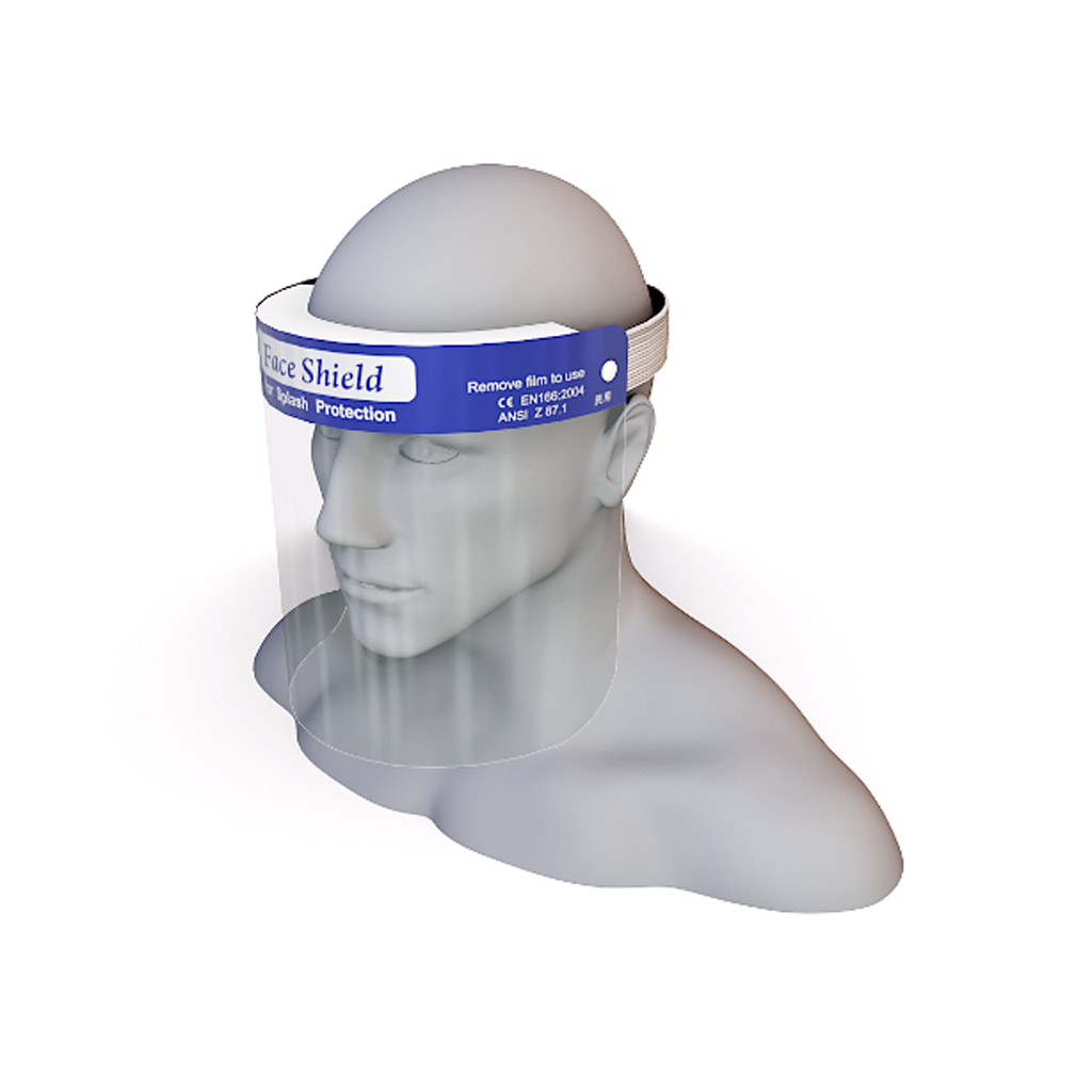 DISPOSABLE SINGLE-USE FACE SHIELD