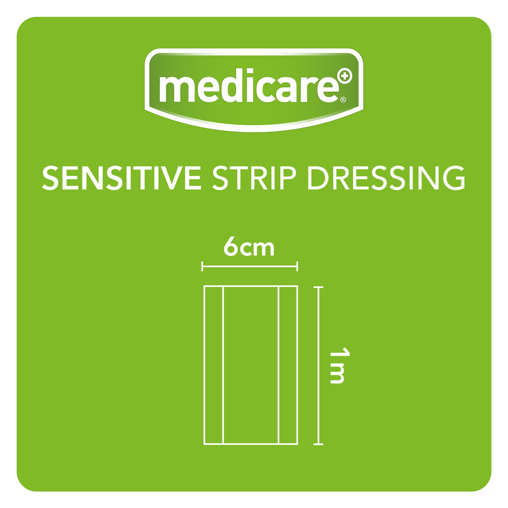 MEDICARE SENSITIVE STRIP 1M X 6CM (DISPLAY OF 10)