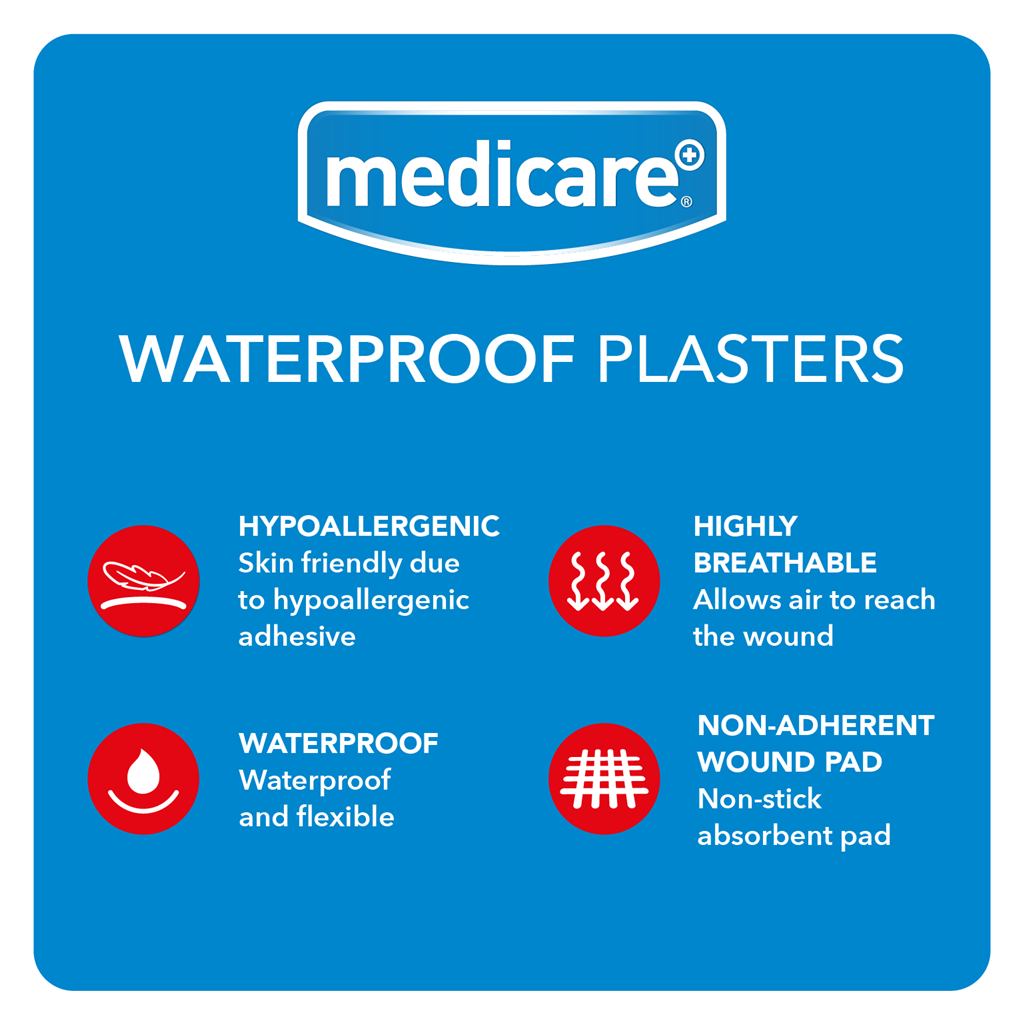 MEDICARE WATERPROOF PLASTERS 10'S (DISPLAY OF 30)