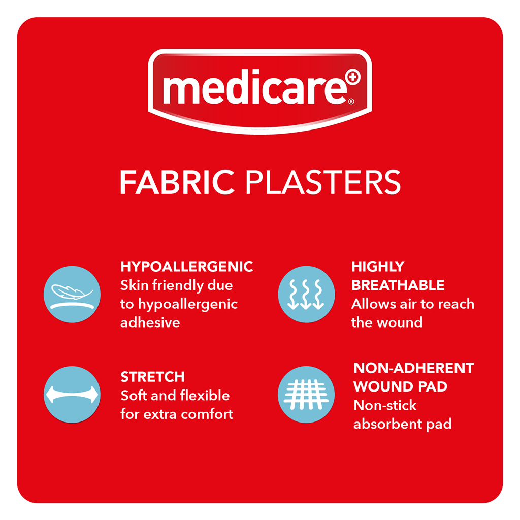 MEDICARE FABRIC PLASTERS 10'S (DISPLAY OF 20)