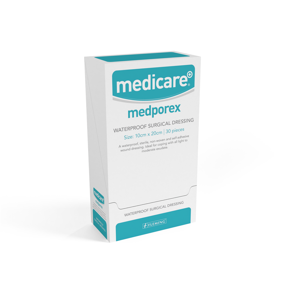 MEDPOREX WATERPROOF SURGICAL DRESSING 10X20CM (BOX OF 30)