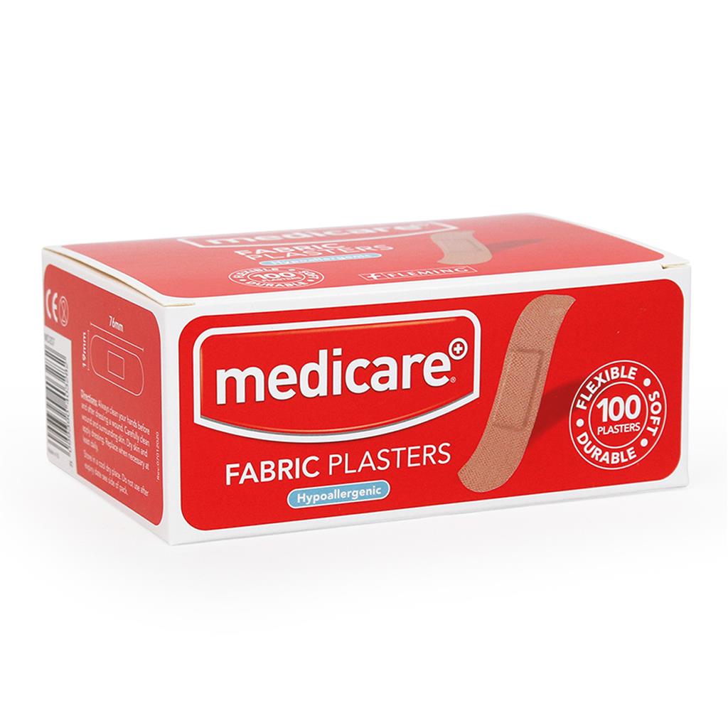 MEDICARE FABRIC PLASTERS 100'S