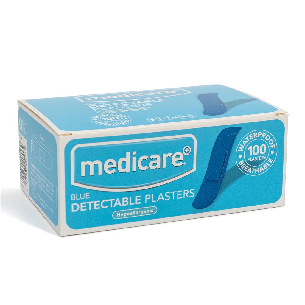 MEDICARE BLUE DETECTABLE PLASTERS 100'S