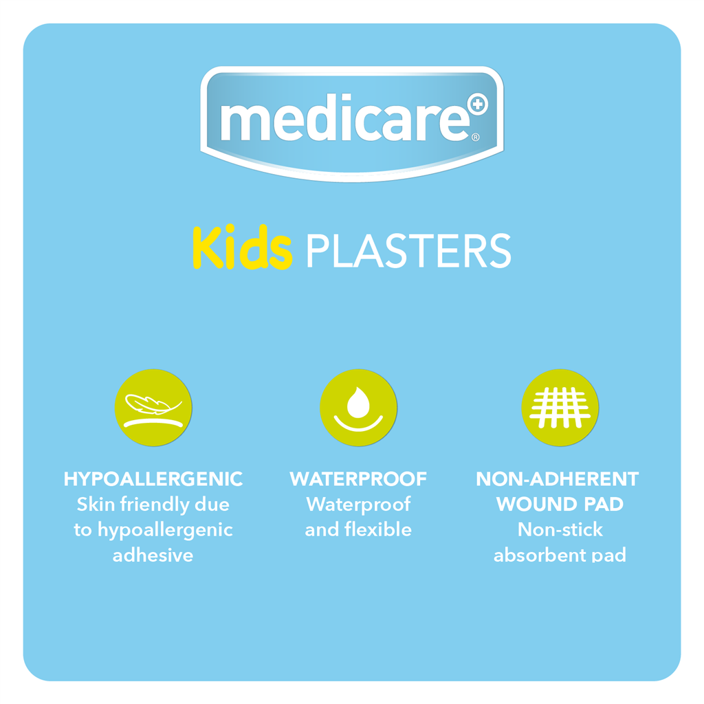 MEDICARE WATERPROOF KIDS PLASTERS 30`S (FUN ZOO) (DISPLAY OF 10)