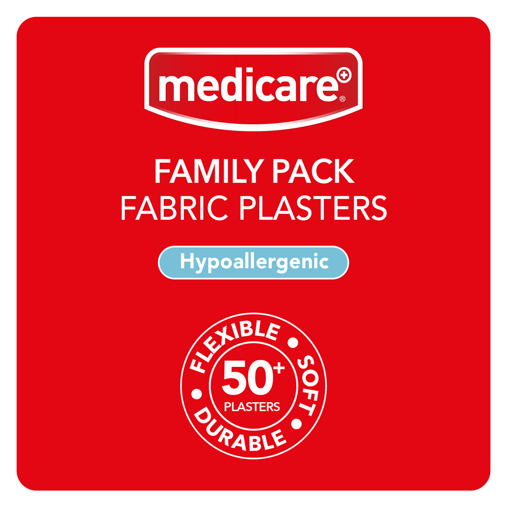 MEDICARE FABRIC PLASTERS FAMILY PACK OF 50'S (DISPLAY OF 6)