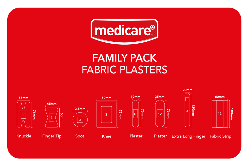MEDICARE FABRIC FAMILY PACK OF 50'S (DISPLAY OF 6)