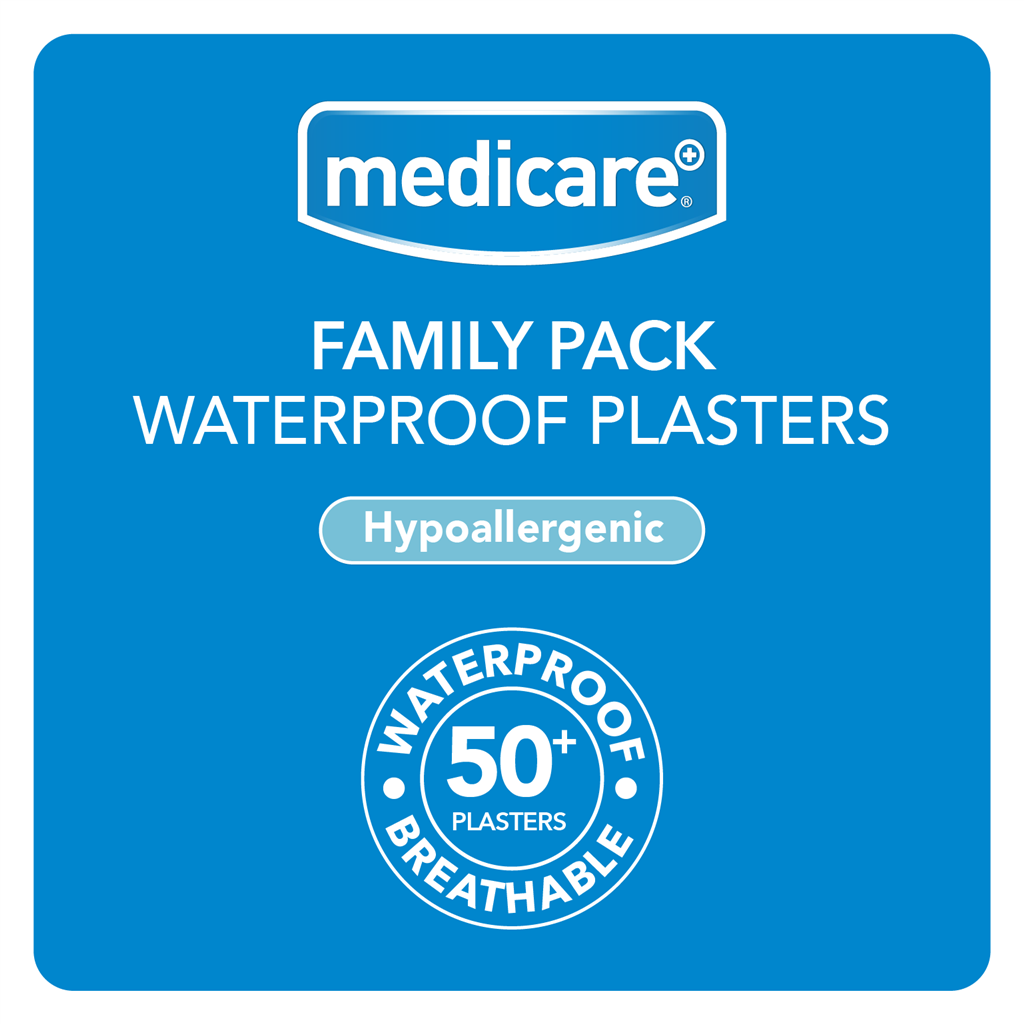 MEDICARE WATERPROOF PLASTERS FAMILY PACK OF 50 (DISPLAY OF 6)