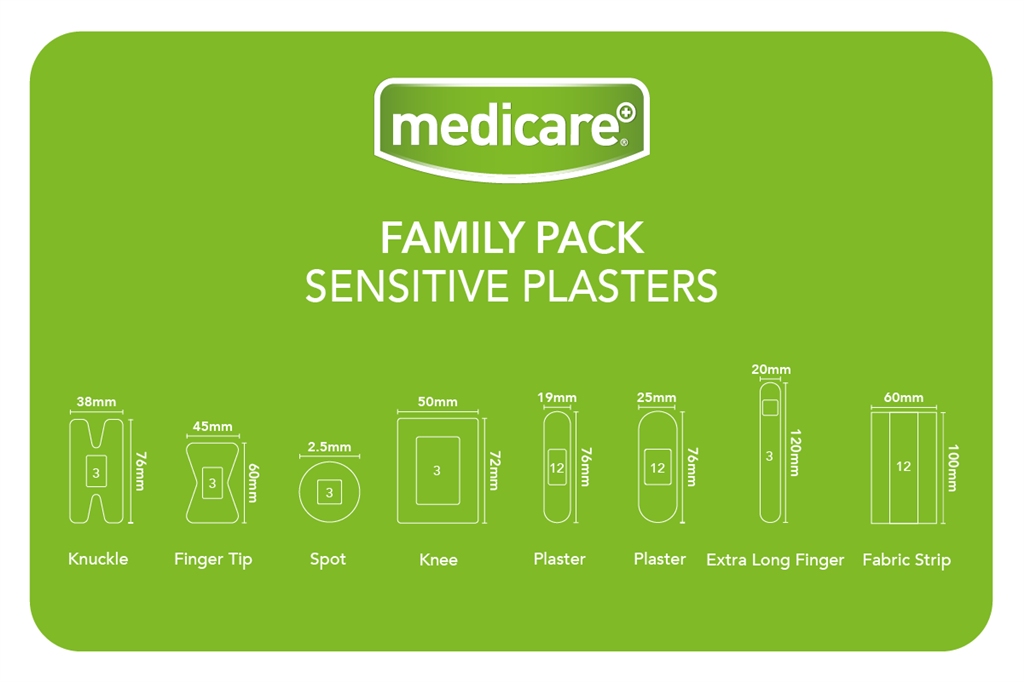 MEDICARE SENSITIVE PLASTERS FAMILY PACK OF 50 (DISPLAY OF 6)