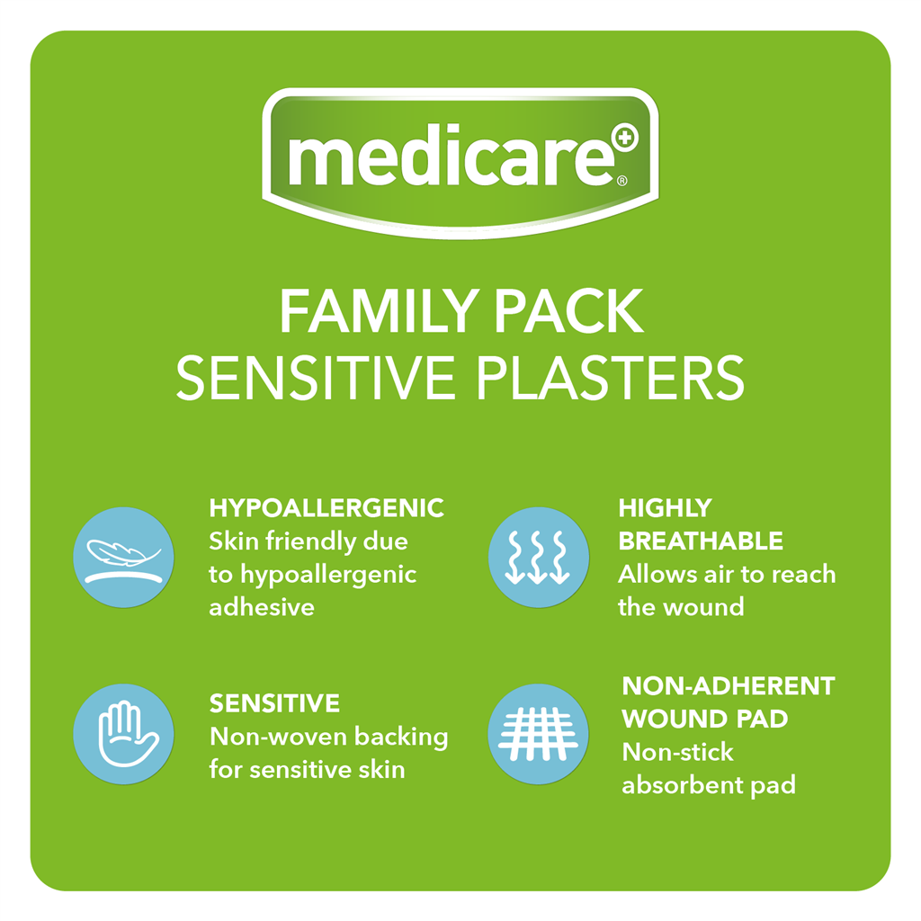 MEDICARE SENSITIVE PLASTERS FAMILY PACK OF 50 (DISPLAY OF 6)