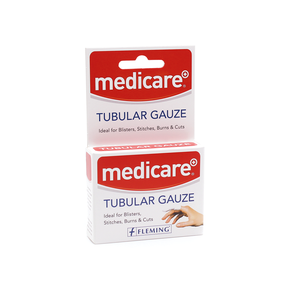 MEDICARE TUBULAR GAUZE-4 GZE TUBES & 4 FINGER COTS