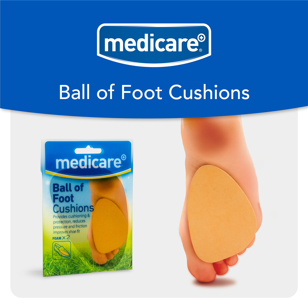 MEDICARE BALL OF FOOT CUSHIONS 2'S