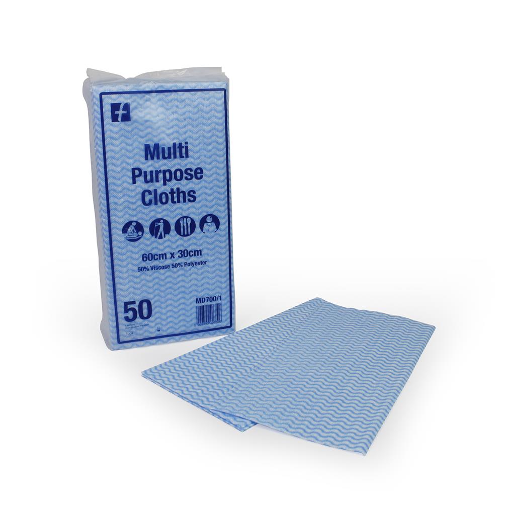MEDICARE CLEANING CLOTHS BLUE 60X30XM 50'S