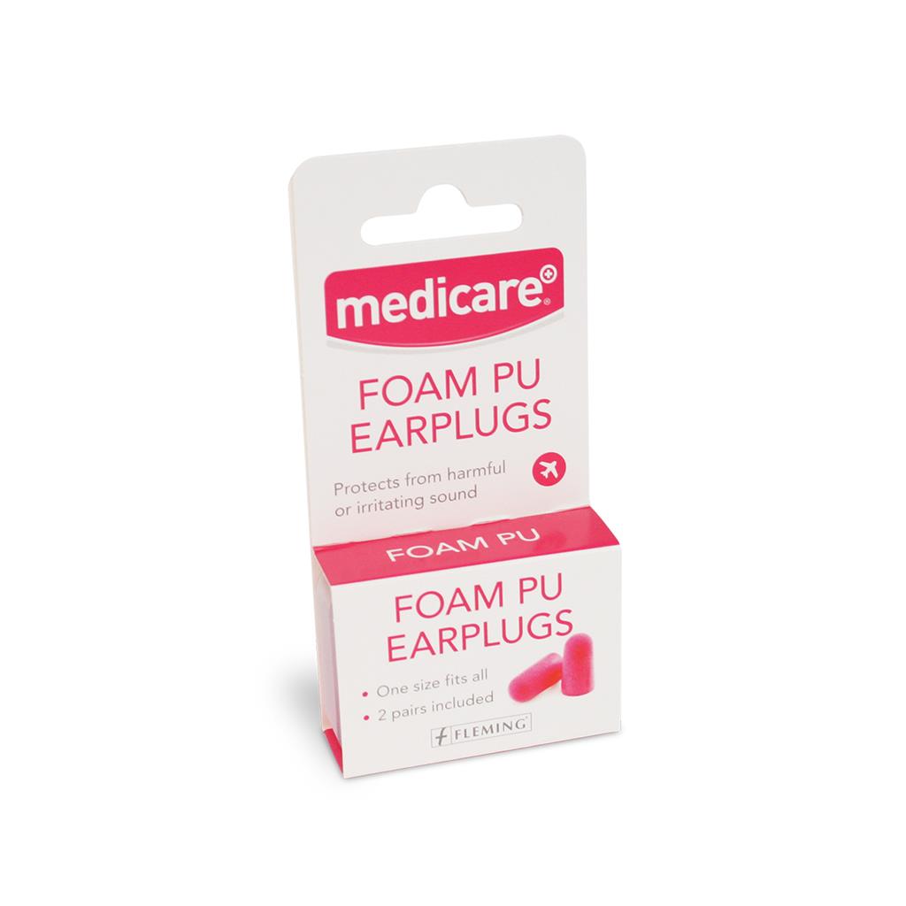 MEDICARE FOAM PU EARPLUGS (2 PAIRS)