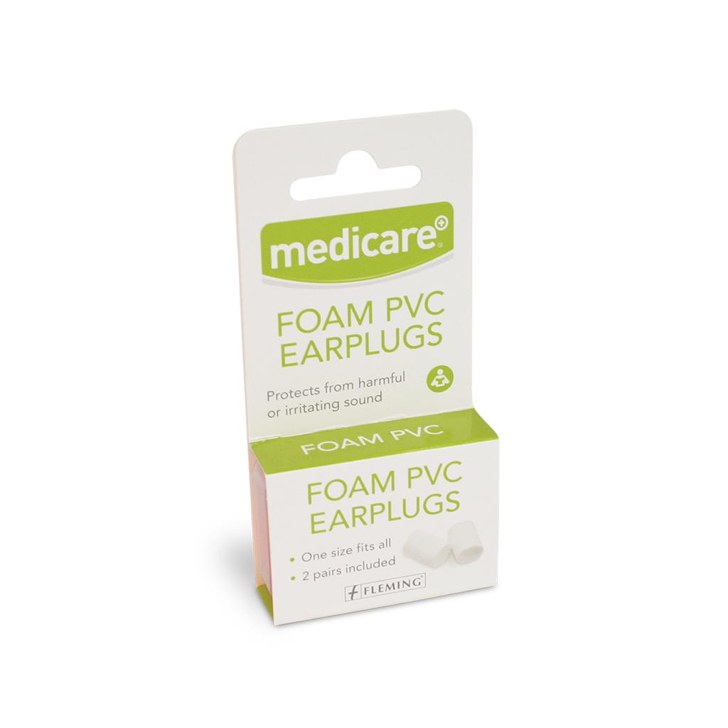 MEDICARE FOAM BARREL EARPLUGS (2 PAIRS)