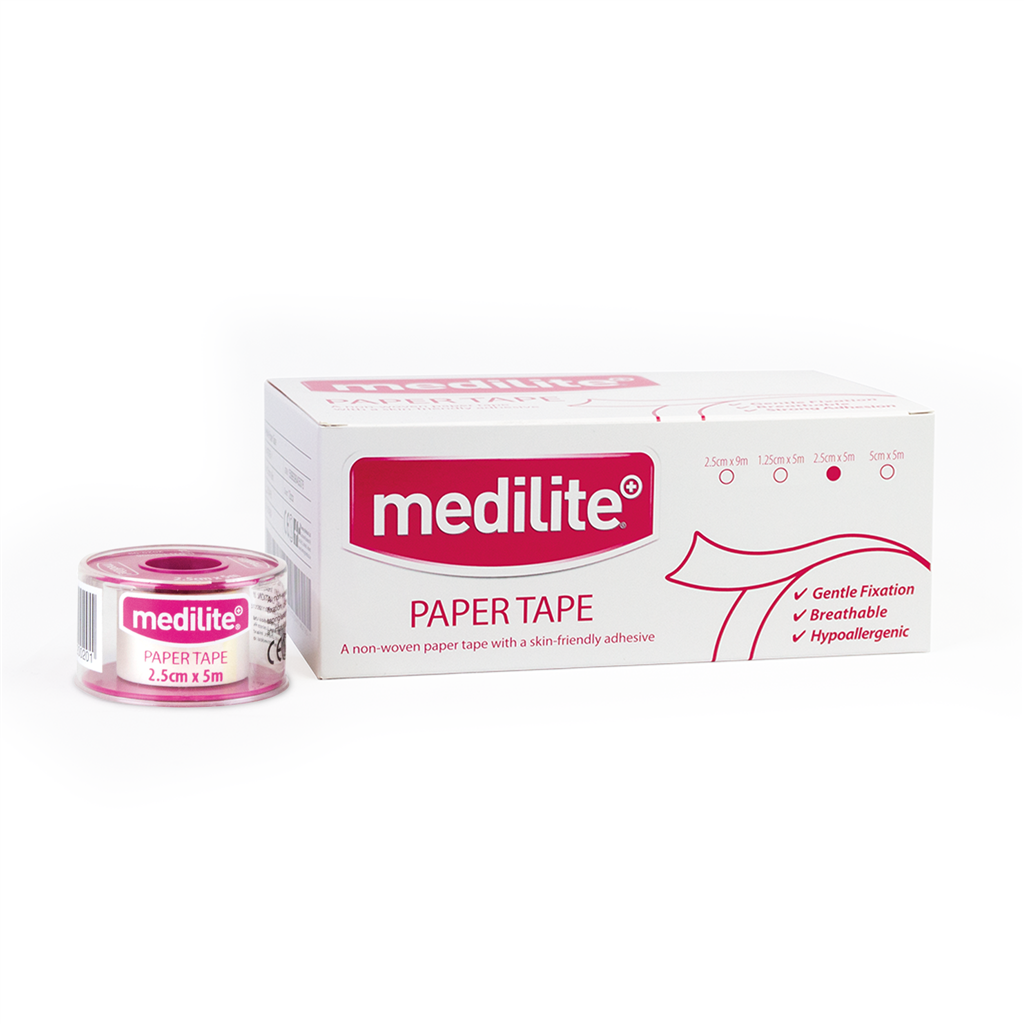 MEDILITE PAPER TAPE 2.5CM X 5M