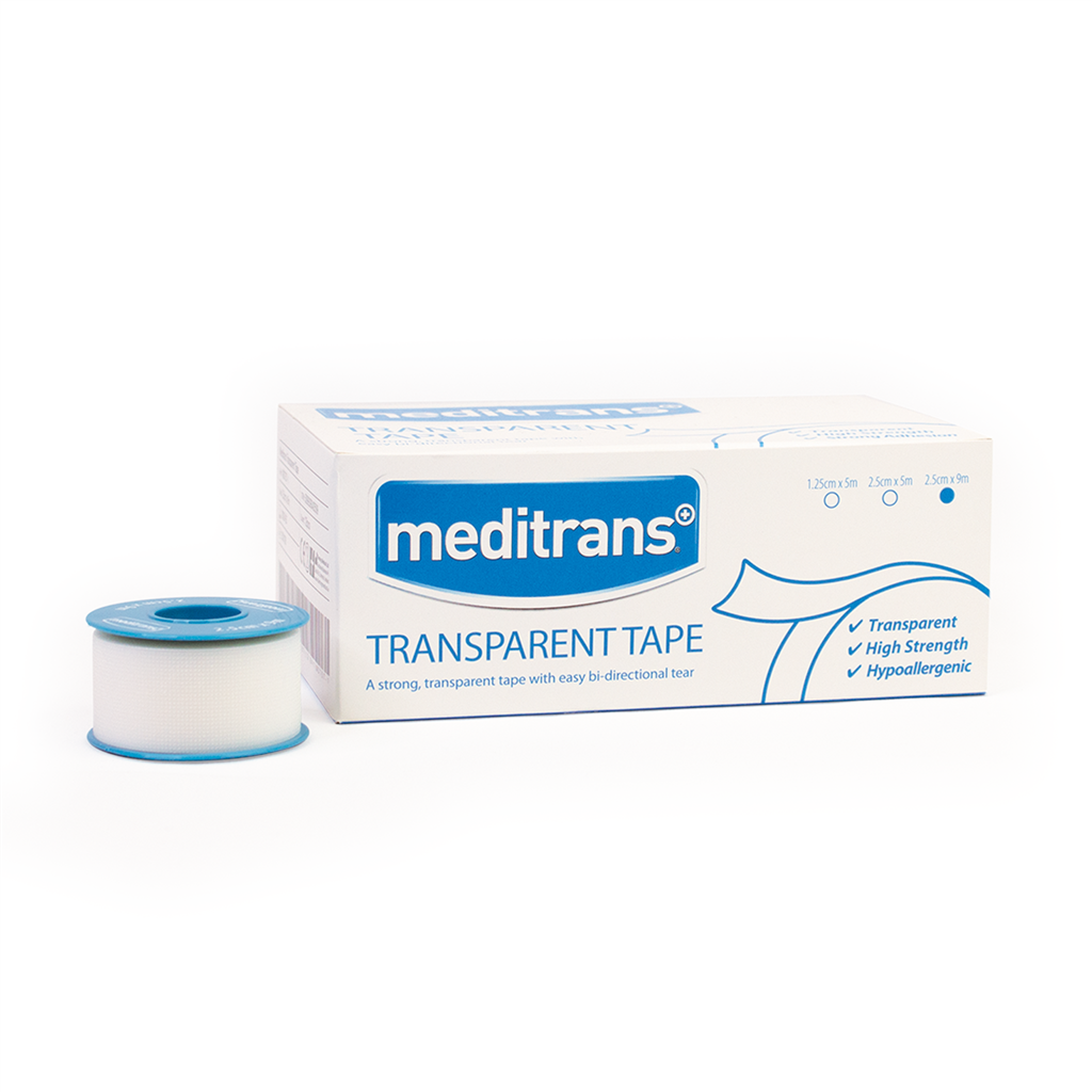 MEDITRANS TRANSPARENT TAPE 2.5CM X 9M WITHOUT COVER CASE