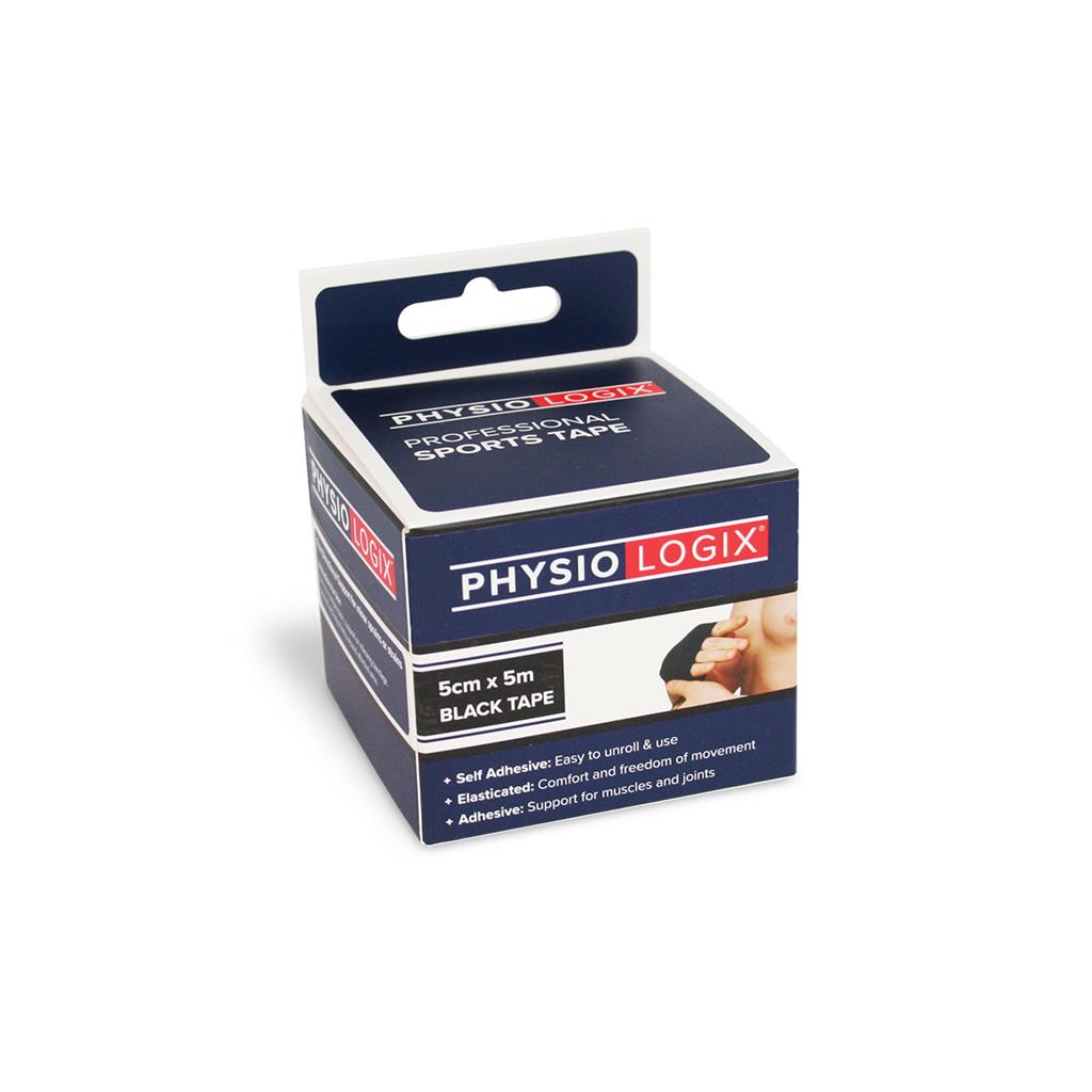 PHYSIOLOGIX SPORTS TAPE 5CM X 5M - BLACK