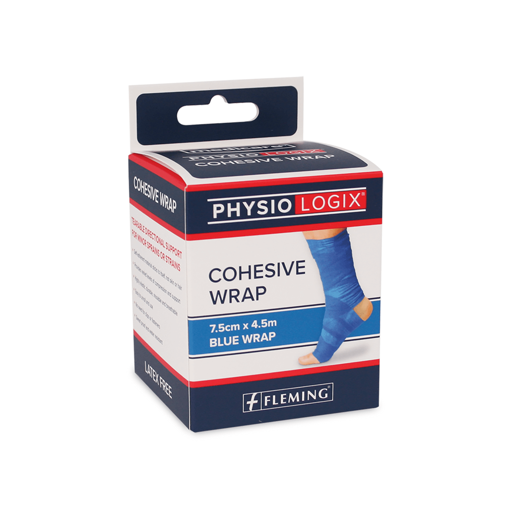 PHYSIOLOGIX COHESIVE WRAP BLUE 7.5CM x 4.5M