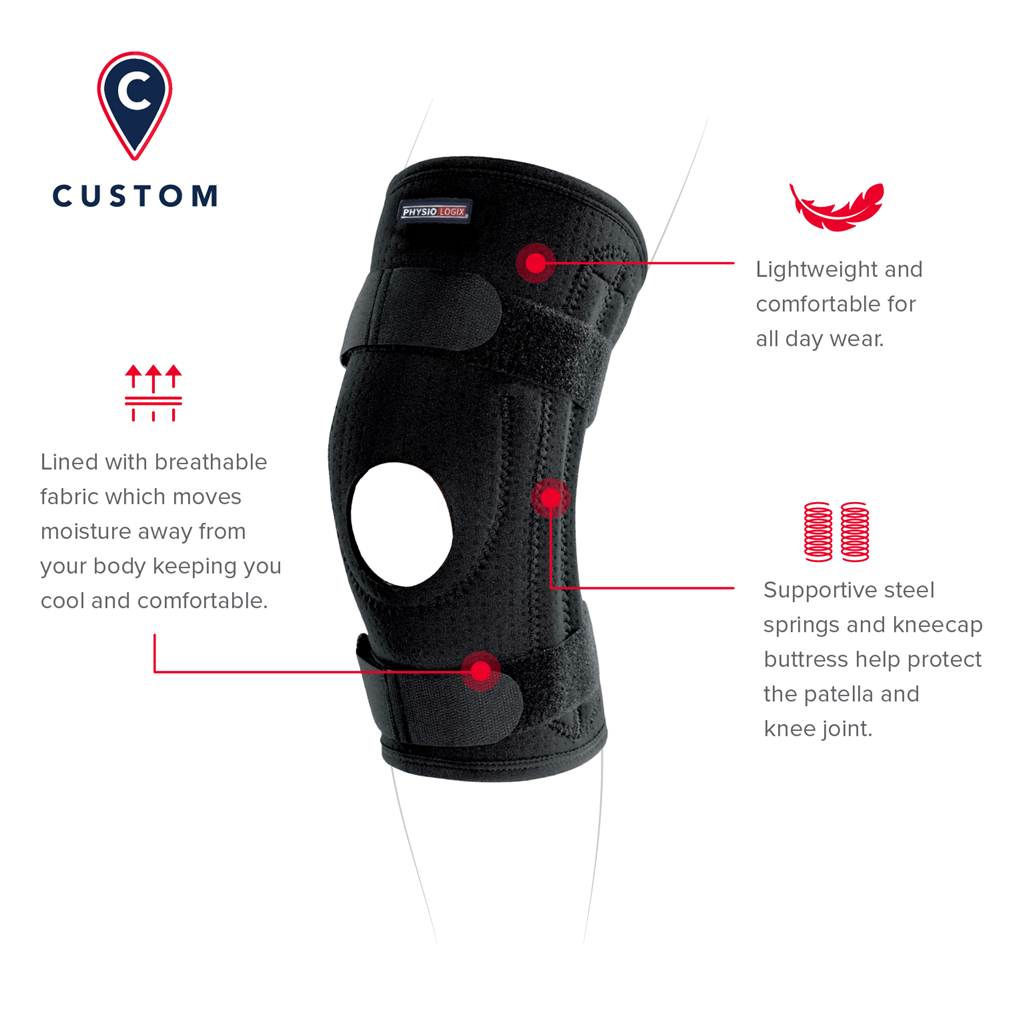 PHYSIOLOGIX CUSTOM FIT OPEN KNEE BRACE MEDIUM