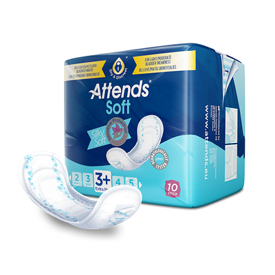 ATTENDS SOFT SHAPED PADS LEVEL 3 EXTRA PLUS 10'S