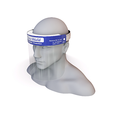 DISPOSABLE SINGLE-USE FACE SHIELD