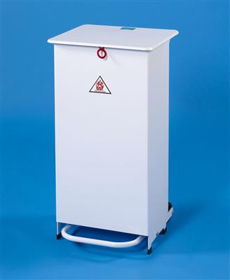 HSE METAL BIN 70LTR WHITE - SLOW CLOSING FRONT ACCESS