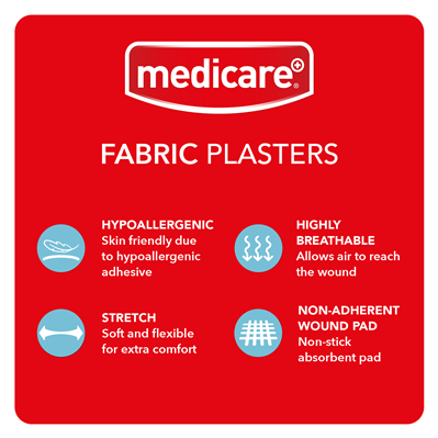 MEDICARE FABRIC PLASTERS 30'S (DISPLAY OF 10)