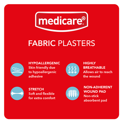 MEDICARE FABRIC PLASTERS 10'S (DISPLAY OF 20)