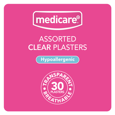 MEDICARE ASSORTED TRANSPARENT PLASTERS 30'S (DISPLAY OF 10)