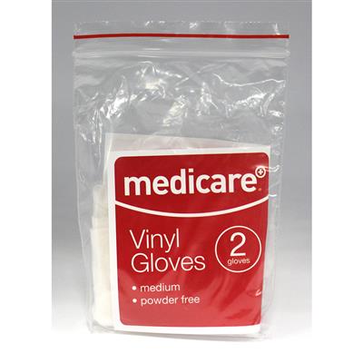 MEDICARE PAIR OF N/S VINYL GLOVES MEDIUM P/F