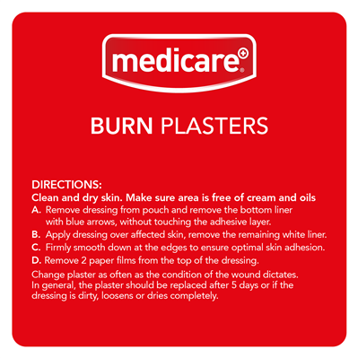 MEDICARE BURN PLASTERS 6'S (DISPLAY OF 16)