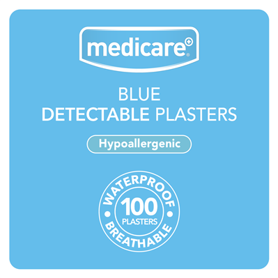 MEDICARE BLUE DETECTABLE PLASTERS 100'S