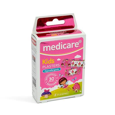 MEDICARE WATERPROOF KIDS PLASTERS 30`S (FUN FAIRIES PATTERN)