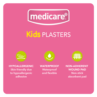 MEDICARE WATERPROOF KIDS PLASTERS 30`S (FUN FAIRIES PATTERN)