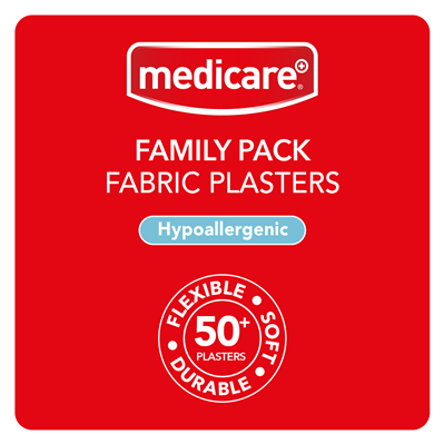 MEDICARE FABRIC PLASTERS FAMILY PACK OF 50'S (DISPLAY OF 6)