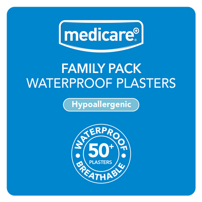 MEDICARE WATERPROOF PLASTERS FAMILY PACK OF 50 (DISPLAY OF 6)