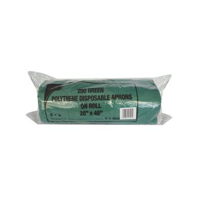 MEDICARE POLYETHENE APRONS 26"X42" ROLL GREEN 200's