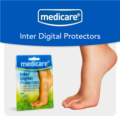 MEDICARE INTER-DIGITAL FOAM PROTECTORS 9'S (DISPLAY OF 10)