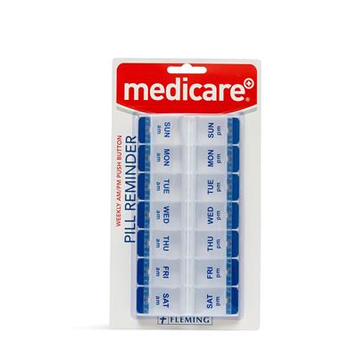 MEDICARE WEEKLY AM/PM PUSH BUTTON PILL REMINDER