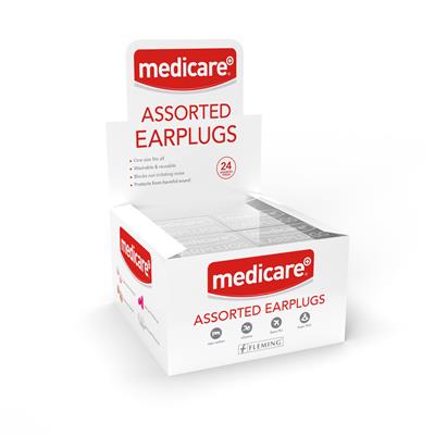 MEDICARE ASSORTED EAR PLUGS  (PACK OF 24)