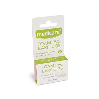 MEDICARE FOAM BARREL EARPLUGS (2 PAIRS)