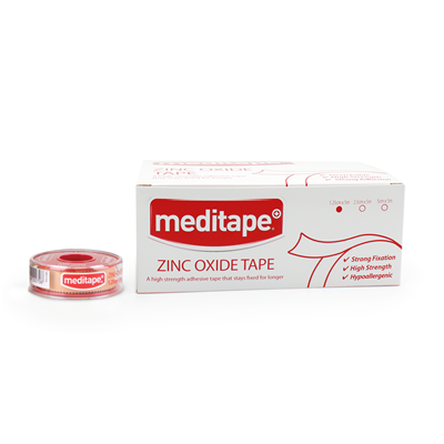 MEDITAPE ZINC OXIDE TAPE 1.25CM X 5M