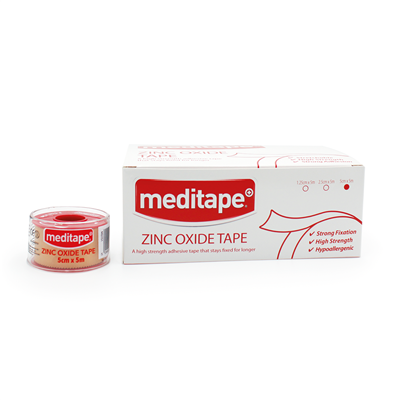 MEDITAPE ZINC OXIDE TAPE 5CM X 5M