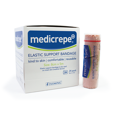 MEDICREPE ELASTIC SUPPORT BANDAGE 8CM X 5M (STRETCHED)