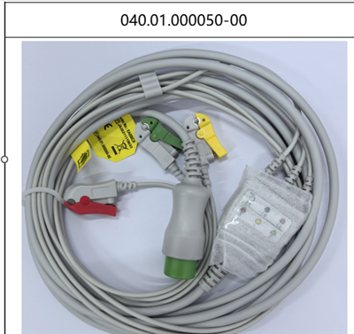 ECG CABLES 3 LEADS - CLIP-ON TYPE