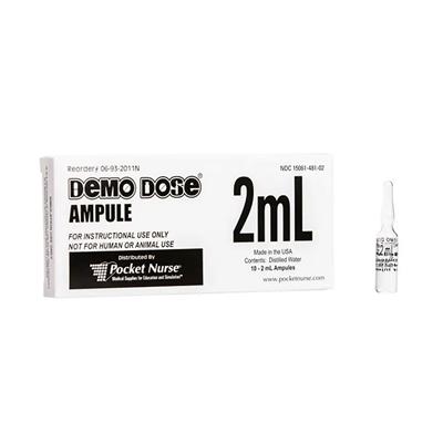 Demo Dose® Clear Ampule - 2 ml (PACK OF 100)