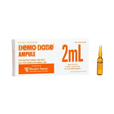DEMO DOSE AMBER AMPULES 2ml (pack of 100)